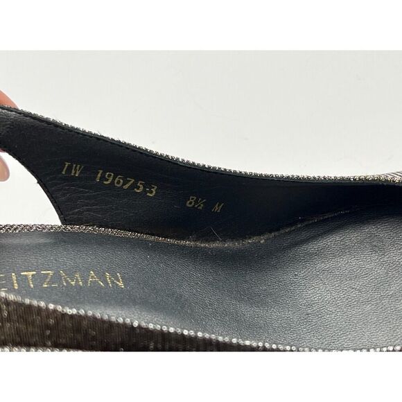 Stuart Weitzman Womens Peep Toe Slingbacks Pumps Gold Copper Size 8.5 Medium - Picture 5 of 8